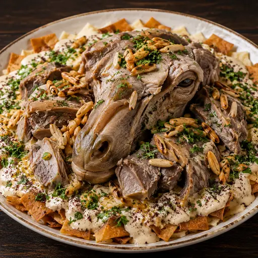 صحن لحمة راس — Head Meat Plate